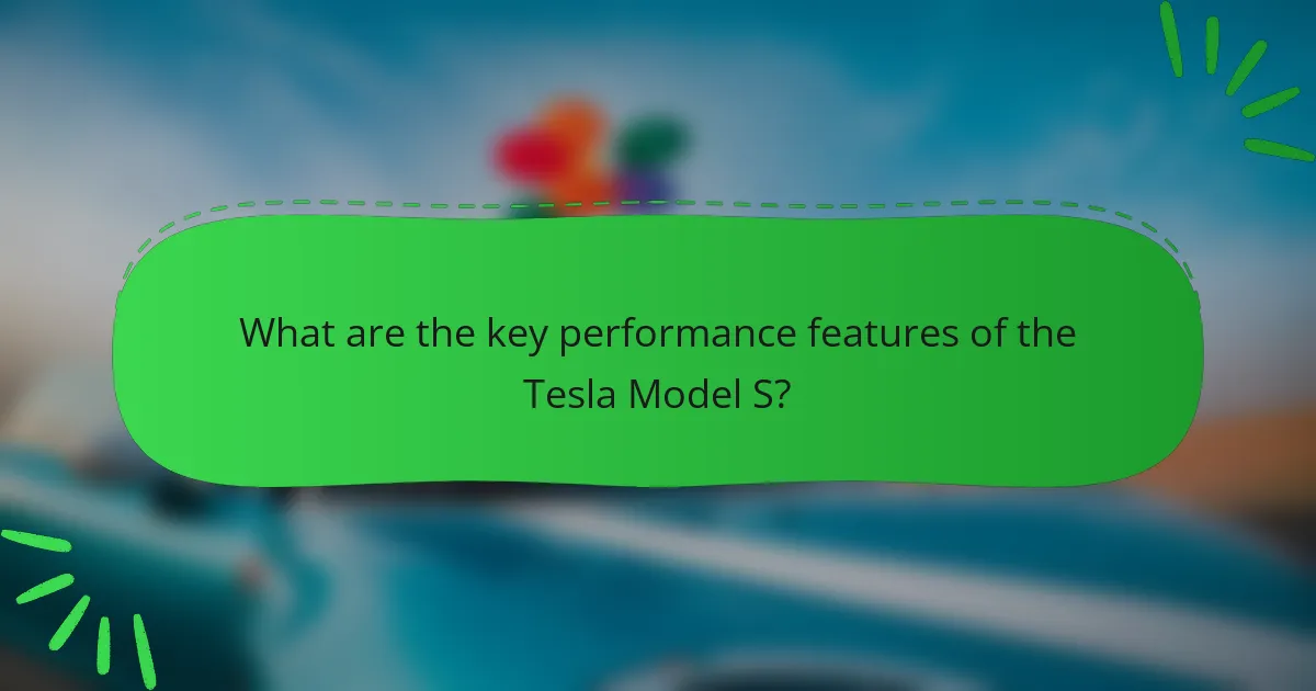 What are the key performance features of the Tesla Model S?